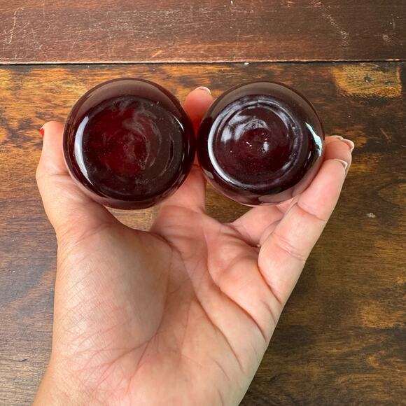 Vintage Royal Cranberry Ruby Red Set of 2 Tumbler Glasses 8 Oz Retro Drinkware - Picture 8 of 8